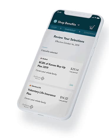 Phone benefits card mockup